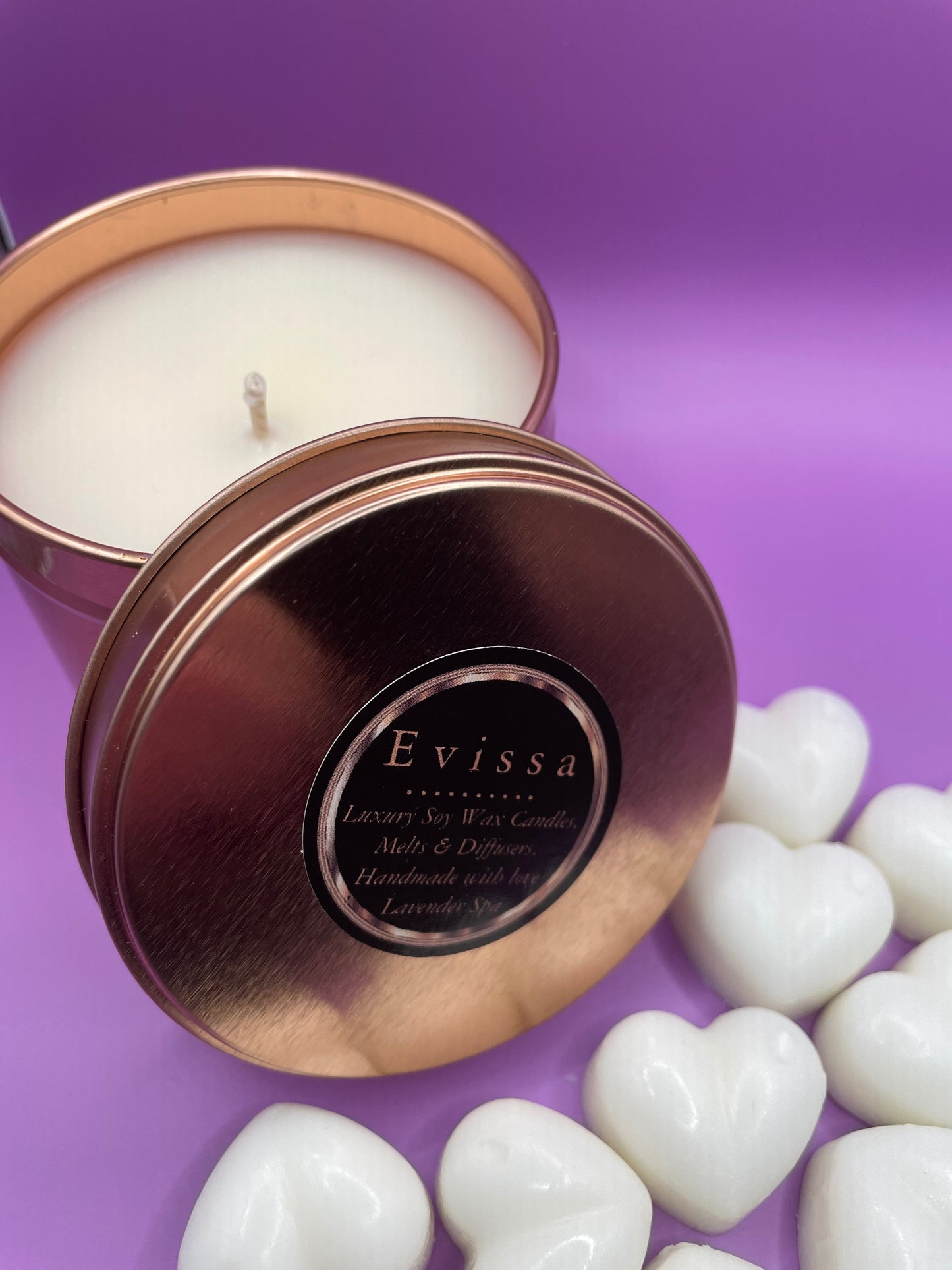 Rose Gold Tin Soy Candle