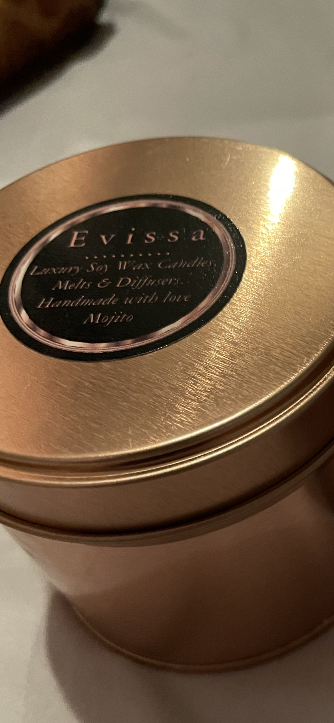 Rose Gold Tin Soy Candle