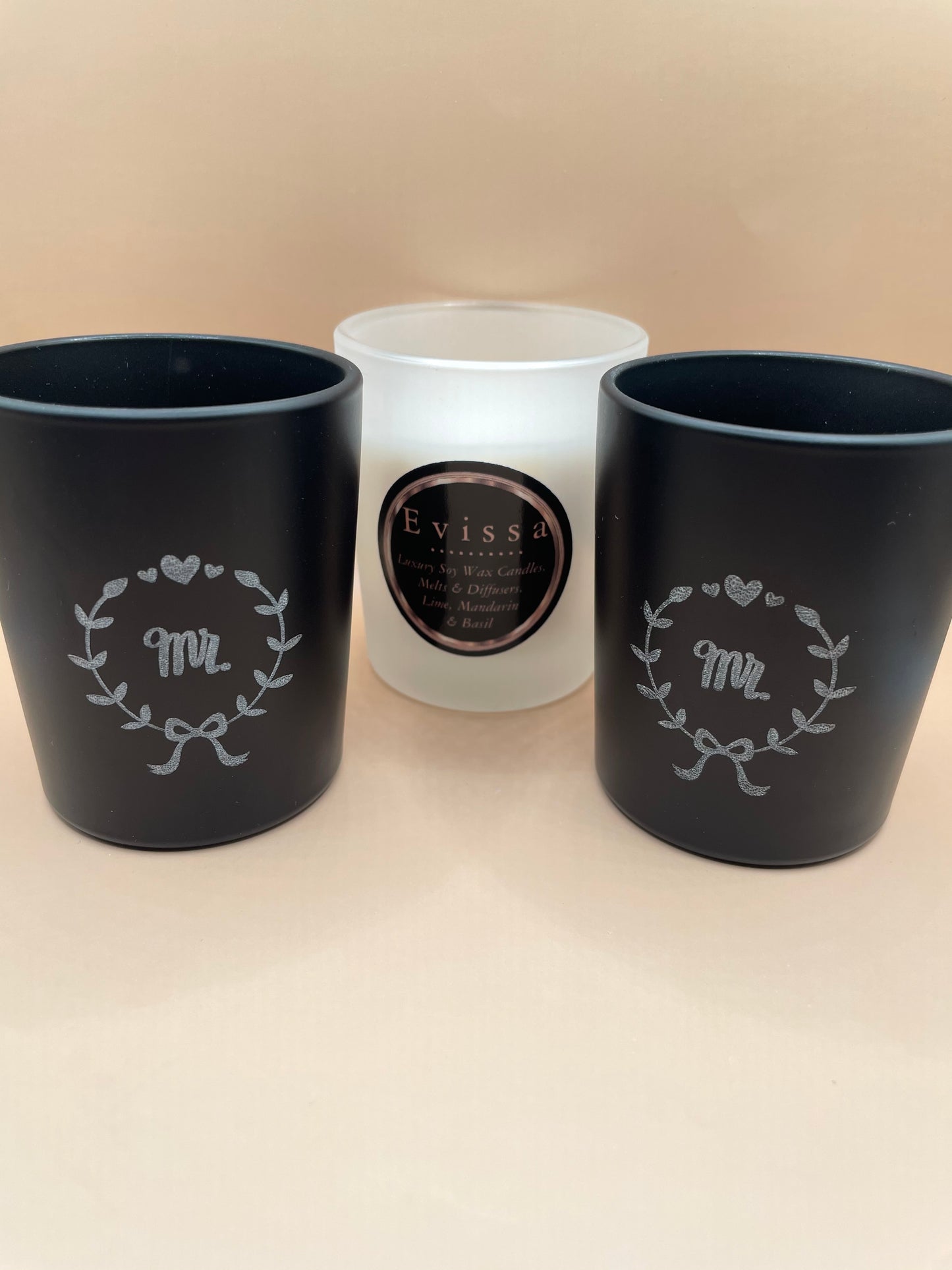 Mr & Mr trio soy wax candles