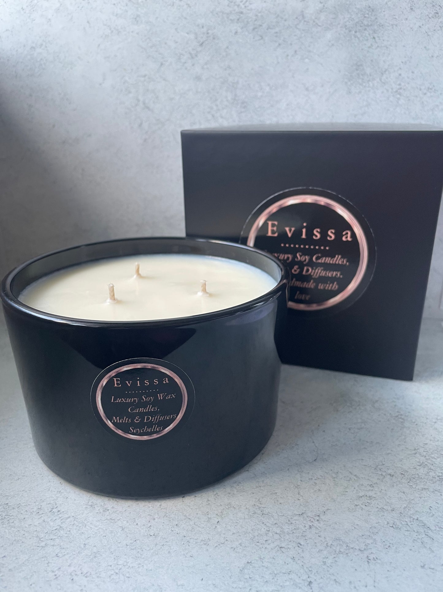 55cl Scented Black Soy Wax Candle