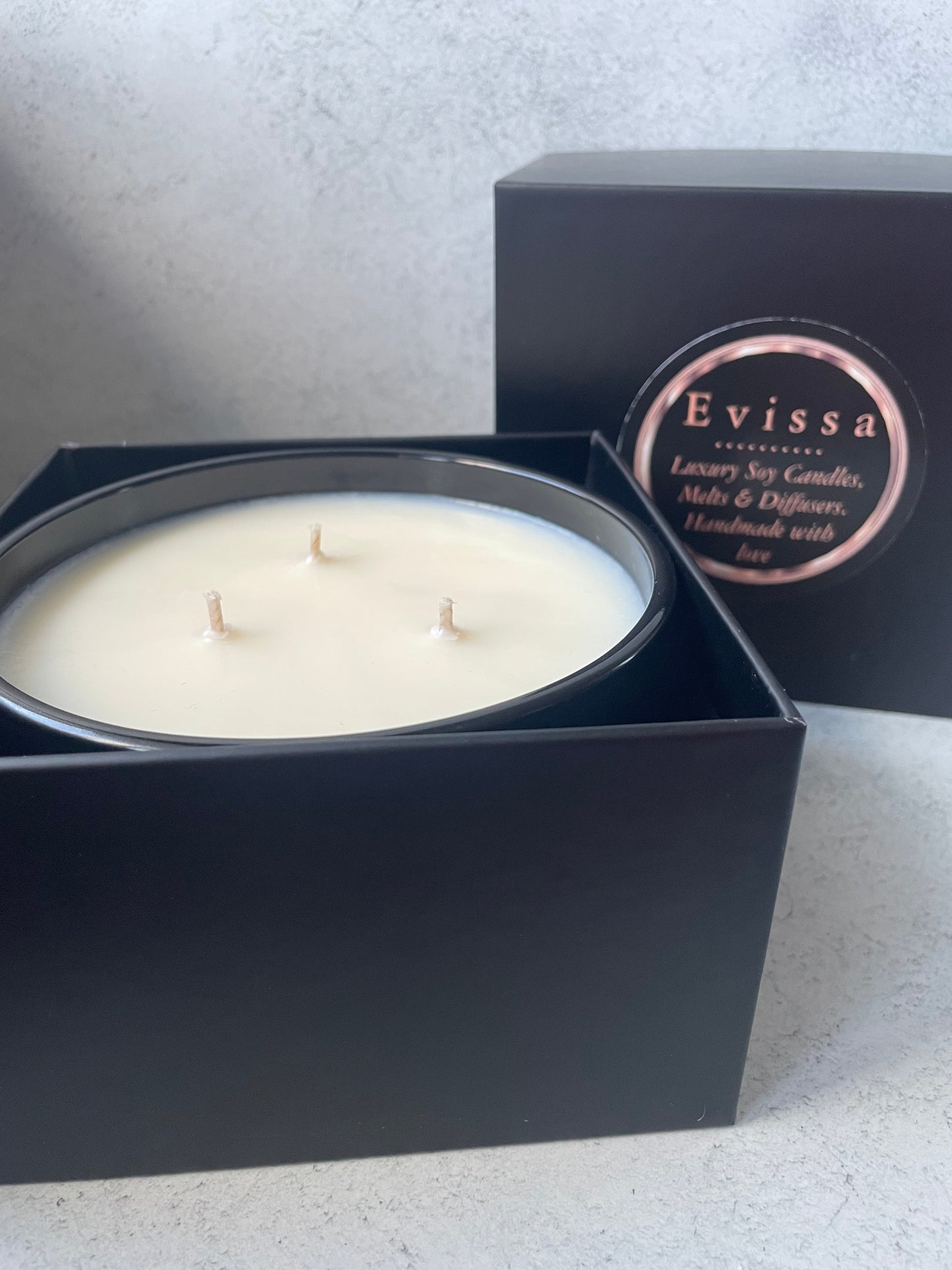 55cl Scented Black Soy Wax Candle