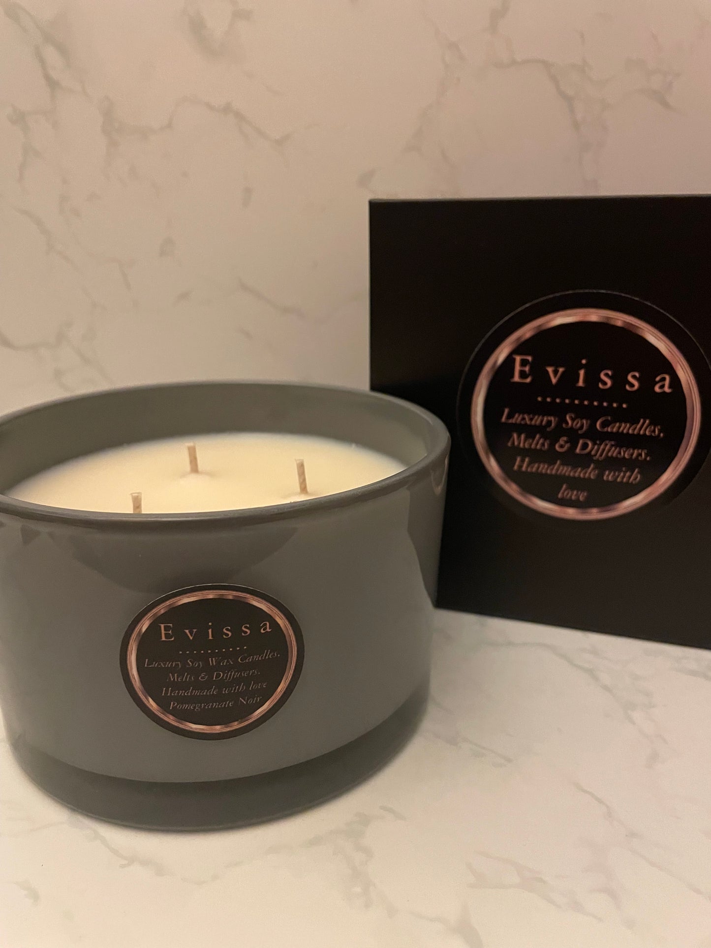 55cl Grey Scented Soy Wax Candle