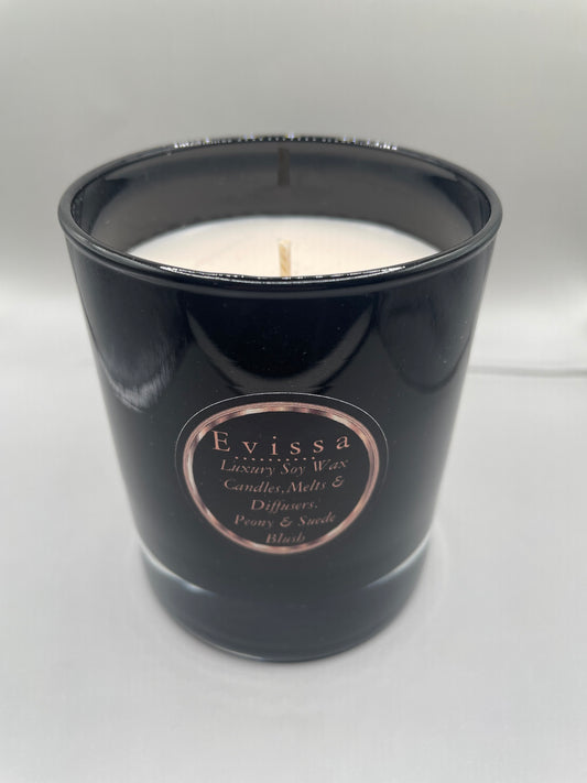 30cl Black Glass Soy Scented Candle