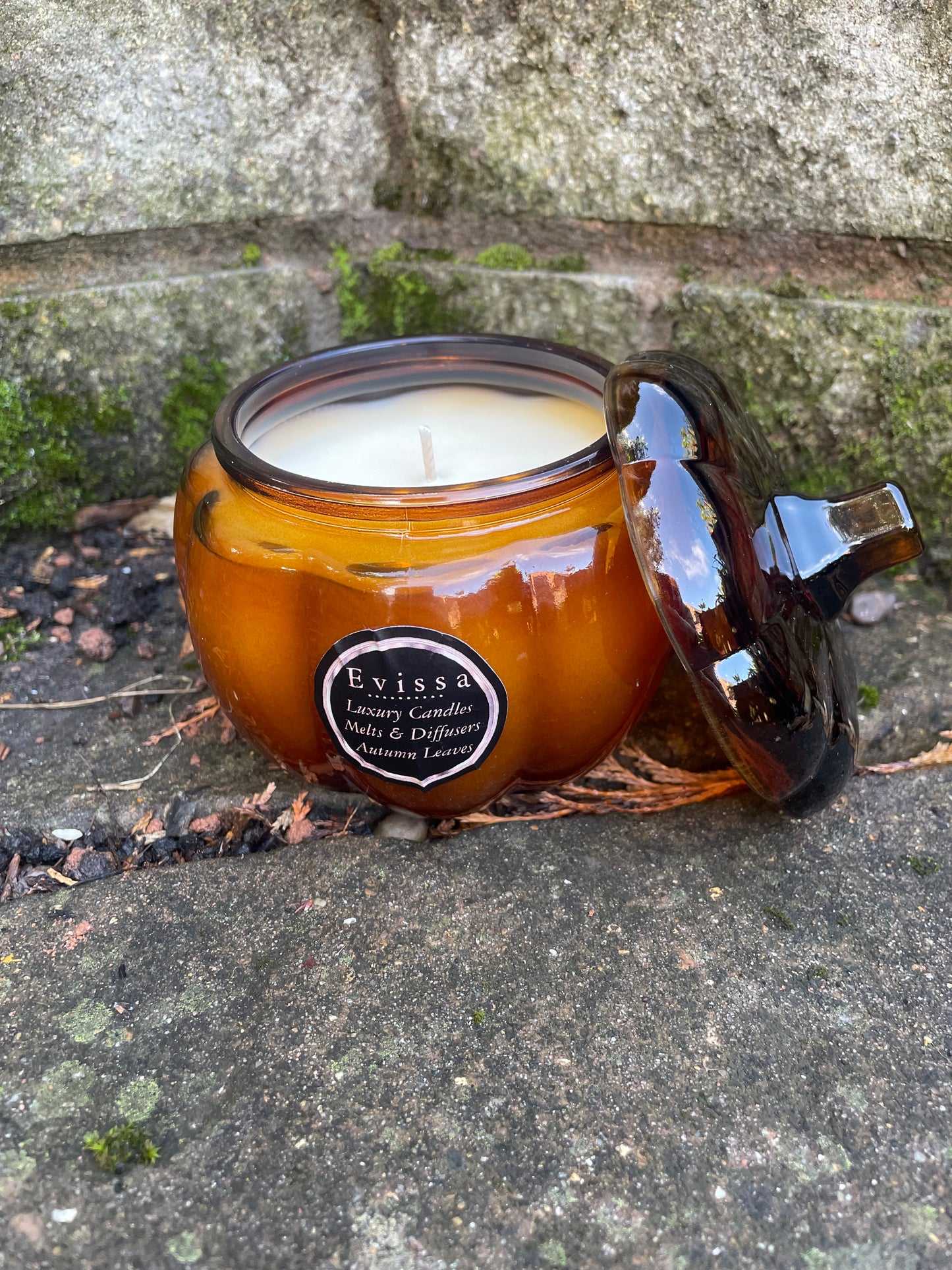 Large Amber Pumpkin Soy Candle