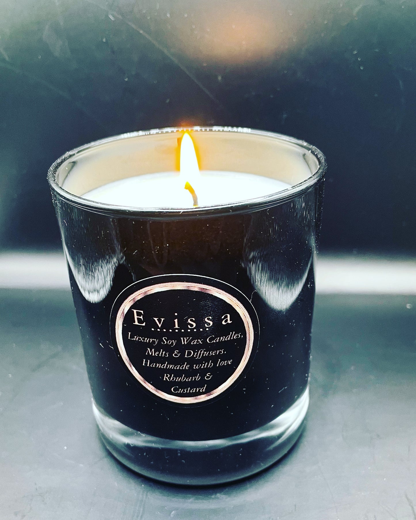 30cl Black Glass Soy Scented Candle