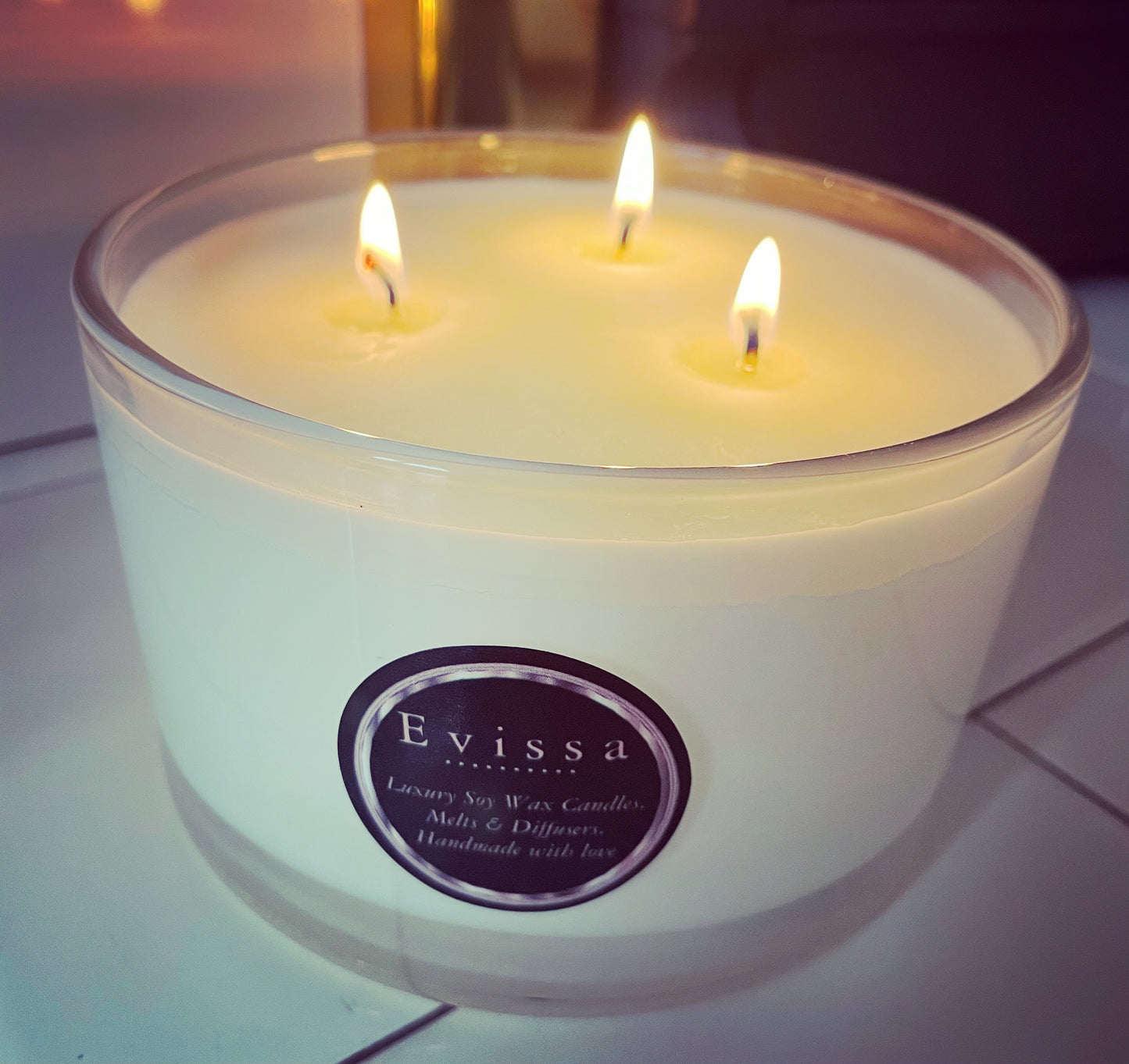 55cl Clear Glass Scented Soy Candle